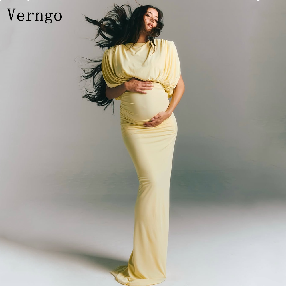 Photography Yellow Light - Verngo-vestidos de maternidad de crepé amarillo
